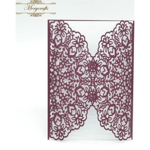 MR112 Classical Handmade Wholesale Wonderful Delicate Design Laser Cut Invitation Card Greeting Card