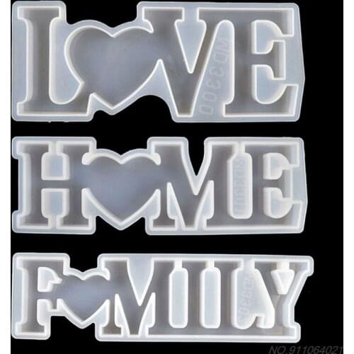 Love Home Family Silicone Mold Love Sign Word Mold Epoxy Resin Molds Art Crafts F3 21 Dropshipping