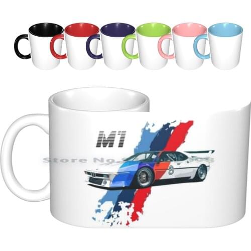 M1 Procar Race Car Ceramic Mugs Coffee Cups Milk Tea Mug E92 M1 Motorsport Racing M5 M3 Euro E36 E30 Racing Racecar E46 Stance