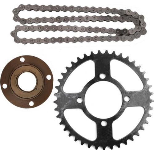 420 Type 41T Sprocket Chain Wheel Chainring No-tooth Freewheel Flywheel 76 Links Chian Set for Electric Scooter Bicycle