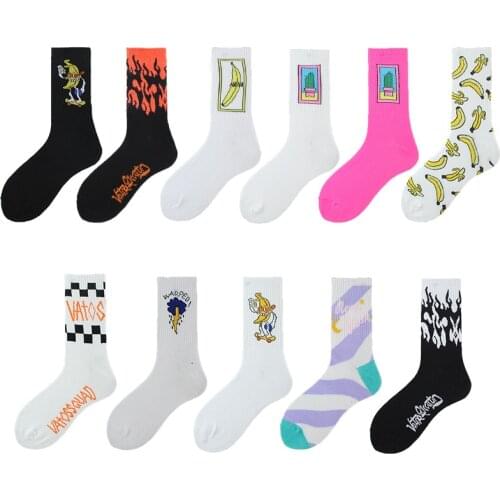 1 Pair Mens And Womens Autumn Breathable Middle Tube Tide Net Red Street Long Socks