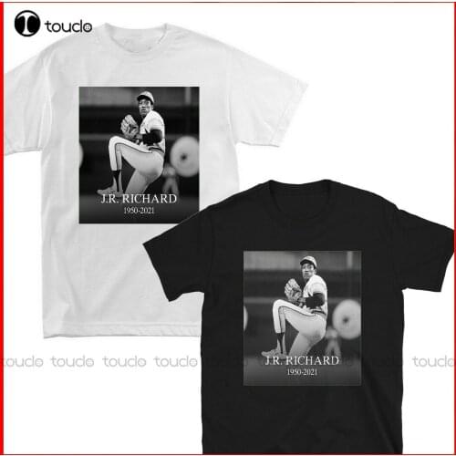 New Rip J.R. Richard T Shirt Thank You For Memories Houston Hall Of Fame Cotton Tee Shirt