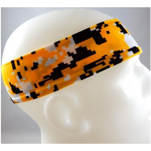 2016 new arrival baseball stitch headband digital camo sport headband lycra workout headband yoga headband