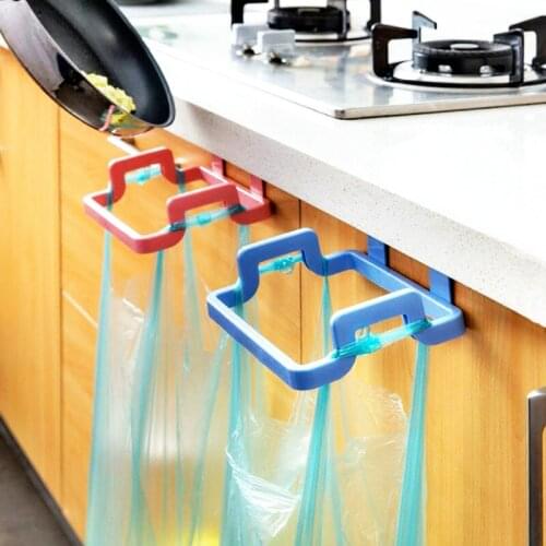 New Eco-friendly Kitchen Door Back Hanging Style Cabinet Stand Trash Garbage Bags Support Holder Hanging Container Products