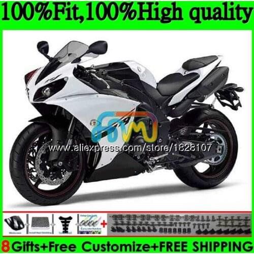 OEM Injection For YAMAHA YZF 1000 R 1 YZFR1 13 14 Gloss white 124BS.58 YZF-1000 YZF R1 1000CC YZF1000 YZF-R1 2013 2014 Fairing