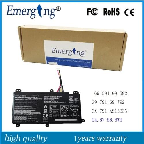 14.8V 88.88Wh Original New Laptop Battery AS15B3N for Acer Predator 17 15 G9-591-713C 17 G9-792-72S6