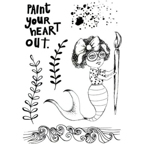 Mermaid Clear Stamp for DIY scrapbooking/Card Making C1037