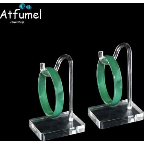 2Pcs Smart Clear Jewelry Organizer Rack Acrylic Bangle Bracelet Display Holder Transperant Watch Chain Hanging Stand Shelf Sale