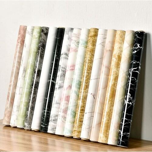 DIY Contact Paper Modern Waterproof Marble Wallpapers Wall Stickers PVC Self Adhesive Bathroom Kitchen Countertops Home Decors