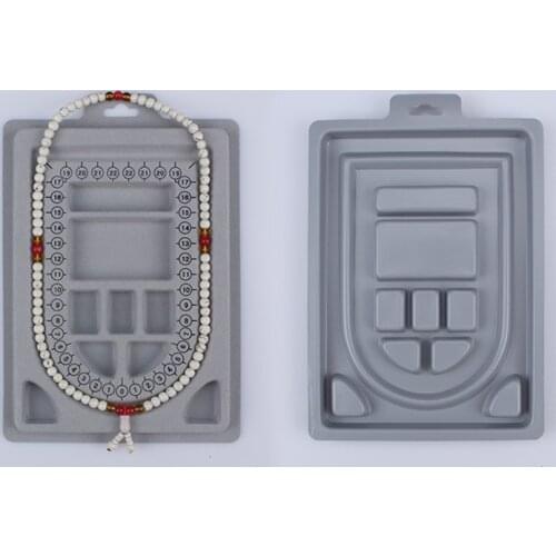 Gray Flocked Bead Board for DIY Bracelet Necklace Beading Jewelry Making Organizer Tray Design Craft Measuring Tool Accessories