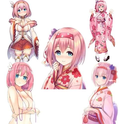 Three Ratels CA81 DATE A LIVE Kusano Yui Lovely cartoon girl Super Staffie decal on Wall Fridge Toilet car bike