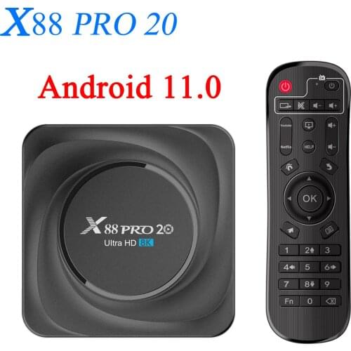 X88 PRO 20 Smart TV Box Android 11.0 RK3566 Quad-core 8GB RAM 128GB 8K Media Player 24fps 2.4G/5G WiFi 1000M Google Play Youtube