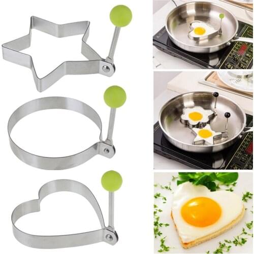 Egg Cooker Stainless Steel Fried Egg Shaper Pancake Mould Omelette Mold Frying Egg Cooking Tools Kitchen Accessories Gadget