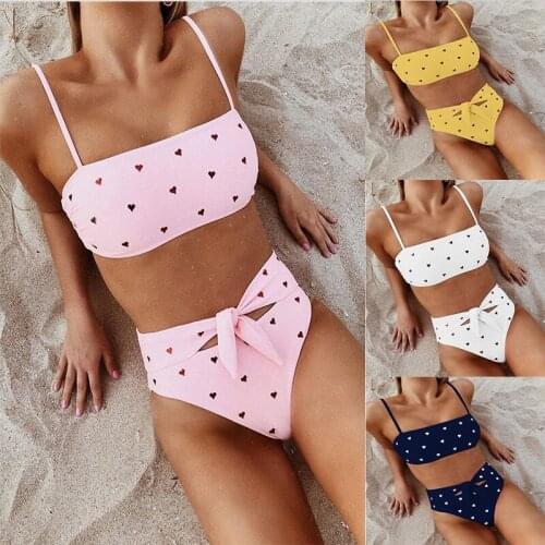 Swimsuit Women Two Pieces Swim Suit Swimwear Plus Size Bikini Sea Piece Woman Separate Bathing Sexy Split Shaped Printed