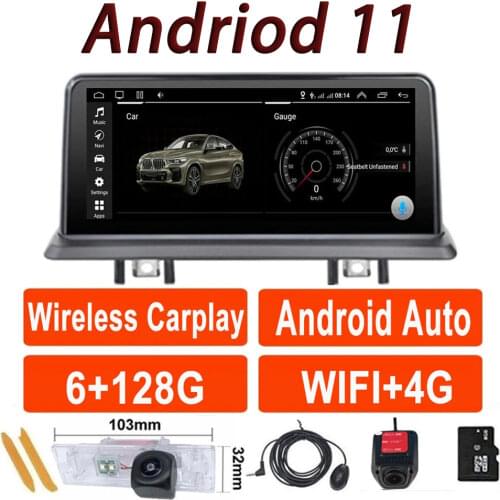 10.25‘’ 128GB CARPLAY Android 10.0 Car Radio Stereo Player GPS Navigation for BMW 1 Series 120i E81 E82 E87 E88 2006-2011