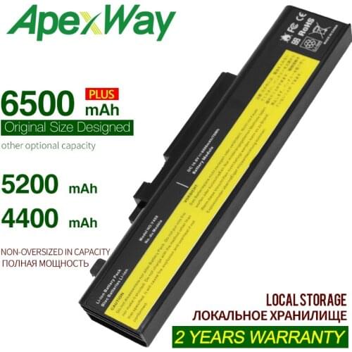 ApexWay 6 Cells 4400mAh Laptop Battery For Lenovo IdeaPad L08L6D13 L08O6D13 L08S6D13 Y450 Y450A Y450G Y550 Y550A Y550P 55Y2054