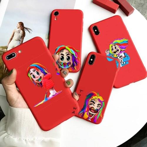 Rapper 6ix9ine Dummy Boy DAY69 Phone Case Red Candy Color for iPhone 11 12 mini pro XS MAX 8 7 6 6S Plus X SE 2020 XR