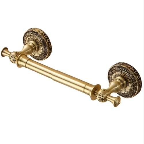 High Quality Full Copper European Style Bathroom Pendant Antique Carved Roll Paper Towel Holder Bathroom Toilet Paper Holder