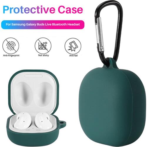 For Samsung Galaxy buds live Soft TPU Earphone case for Galaxy buds live Protective Ultra-thin Cover Shockproof Cases with hook