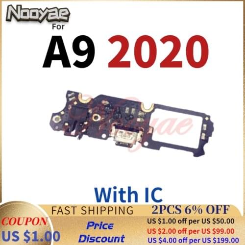 For Oppo A9 2020 USB Dock Charger Port Charging Plug Flex Cable Connect Microphone MIC Board headphone audio Jack