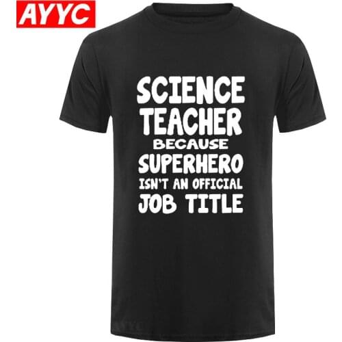 SCIENCE TEACHER SUPERHERO T SHIRT Mens Ladies Chemistry Present Biology Physics