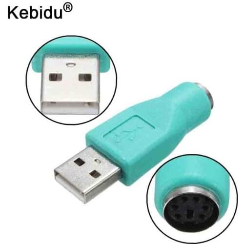 Kebidu 2 color Cable Adapter For PS2 interface converter For PS / 2 to USB adapter head to U port USB switch keyboard mouse plug