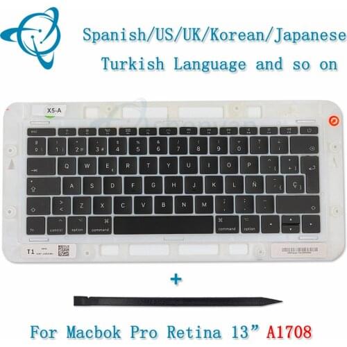 A1708 Keycaps Keys Key Cap Keyboard Scissor Repair for Laptop Macbook US / UK / Spanish / Russian / French/German.... 2016 2017