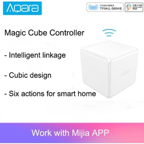 Aqara Magic Cube Controller Zigbee Version Controlled by Six Actions For Smart Home Device work with mijia home app