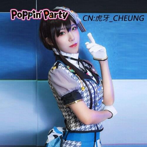 Cosplay Costume Anime Bang Dream! Hanazono Tae Poppin’Party Dresses Christmas Halloween Free shipping CG490