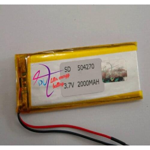 Best battery brand Free shipping 3.7 V tablet 2000 mah interphone 504270 GPS vehicle traveling data recorder