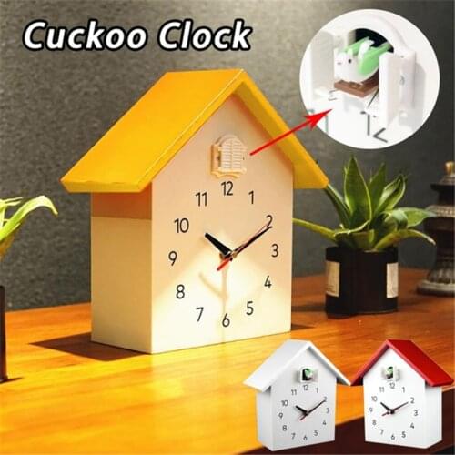 Cute Cuckoo Quartz Wall Clock Modern Bird Hanging Table Clock Watch Decoration Alarm Clocks for Home Living Room Kids Bedroom