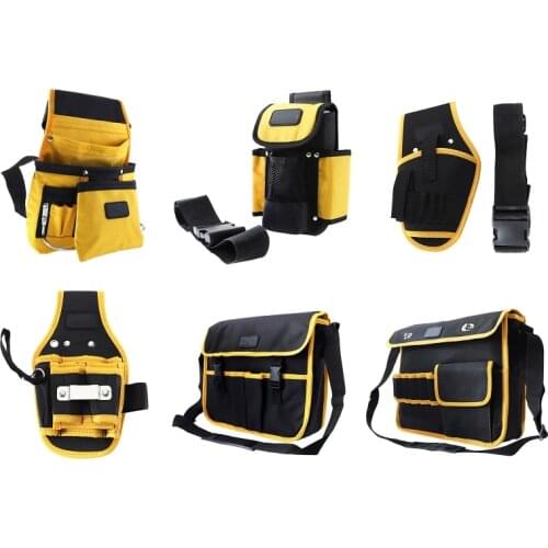 Multi-functional Oxford Cloth Electrician Tools Bag Waist Pouch Belt Storage Holder Toolkit Tote Organizer