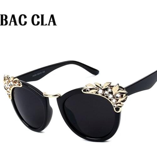 Fashion Luxury Rhinestone Cat Eye Sunglasses Women Brand Designer Mirror Lens Eyewear Men Sun Glasses Shades UV400 Oculos