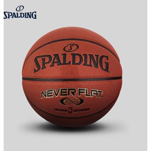 ORIGINAL spalding Never Flat Series general size 7 PU materail indoor outdoor basketball ball training teaching ball 74-096Y