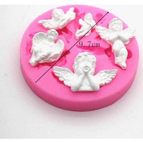 P626 Different angel aromatherapy casts chocolate cake decoration mode silicone mold