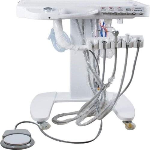 Portable Dental Delivery Cart Mobile Unit System with 3-Way Syringe 2 Holes/ 4 Holes (4H)