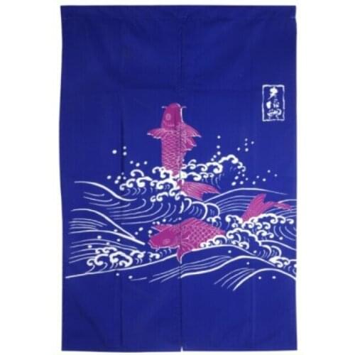 Customized Accept) Korea/Japan/China Sushi Restaurant Kitchen Hanging Doorway Cloth Curtain-Carp(85x140cm)