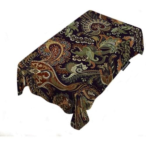 Paisley Vintage Floral Indian Asian Tribal Design Rectangle Tablecloth