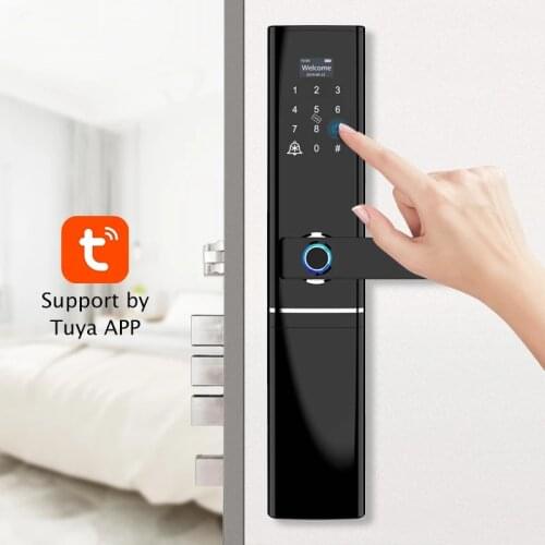 Fingerprint Smart Door Lock Intelligent Electronic Lock Fingerprint Verification With Password Card Tuya APP Unlock