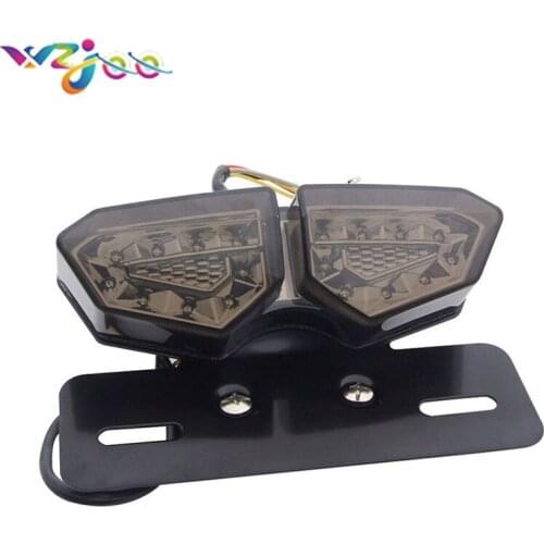 WZJOO1pcs Universal Motorcycle accessories two-color taillights Off-road ATV brake lights electric car Multi-function LED lights