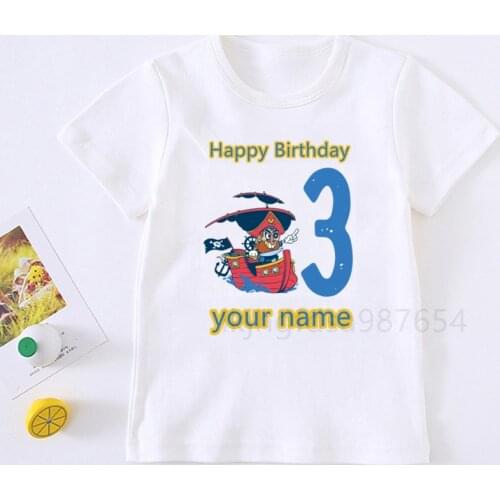 Funny shirts for boys and girls can be printed new summer t-shirt happy birthday t-shirt number t-shirt 2-7