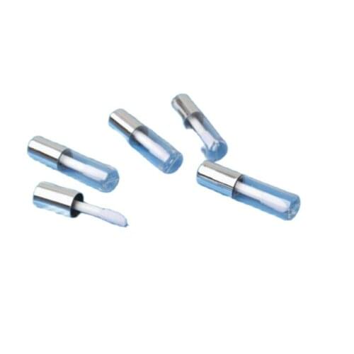 1.2ml lip gloss/color cream tube or lip balm tube with brush transparent