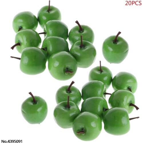 20pcs Lifelike Simulation Artificial Apple Fake Fruit Disply Home Party Decor