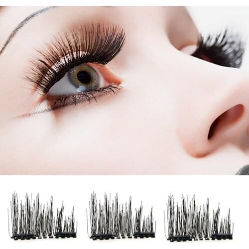 3D Magnetic Eyelashes Invisible Mink Lashes Thick Full Strip False Eyelashes