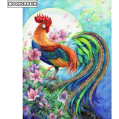 5D Diamond Mosaic Picture Flower Diy Diamond Embroidery Full Square Drill Cross Stitch Chicken Diamond Painting Kit Home Decor