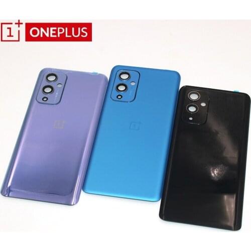NEW Oneplus 9 Back Battery Cover Glass Panel Rear Door Housing Case One plus 9 Battery Cover Replacement Parts With Camera Lens