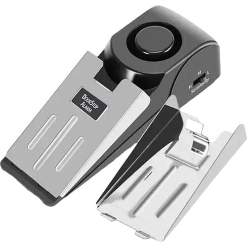 Wedge Door Stop Security Alarm with 120 dB Siren Door Stoppe Great for Home Travel Apartment or Dorm