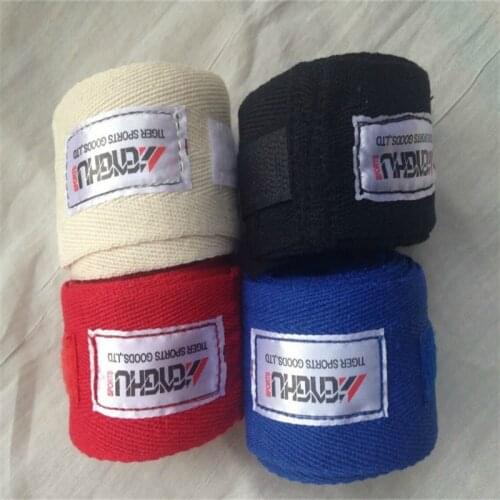 Cotton hand wraps boxing wristband Breathable sanda wrist support strap Muay Thai bandage for MMA
