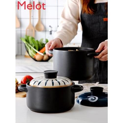 Ceramic Casserole/Stewpot Soup and Porridge Household Gas Heat-Resistant Large Capacity Soup Pot Sand Pot