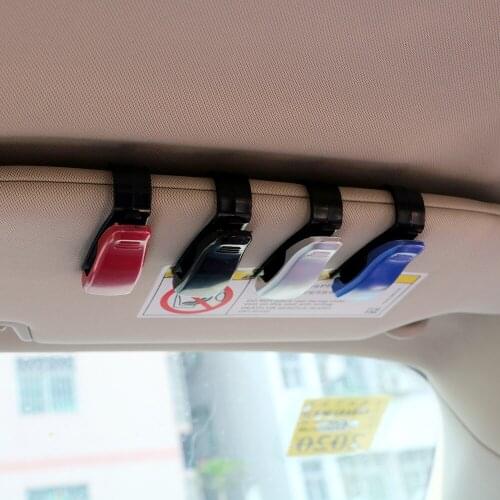 LEEPEE Universal Fastener Cip Ticket Card Clamp Car Sun Visor Sunglasses Holder ABS Car Glasses Cases Portable Eyeglasses Clip